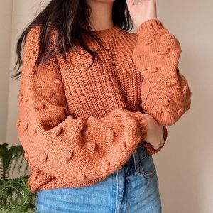 Burnt orange trendy sweater